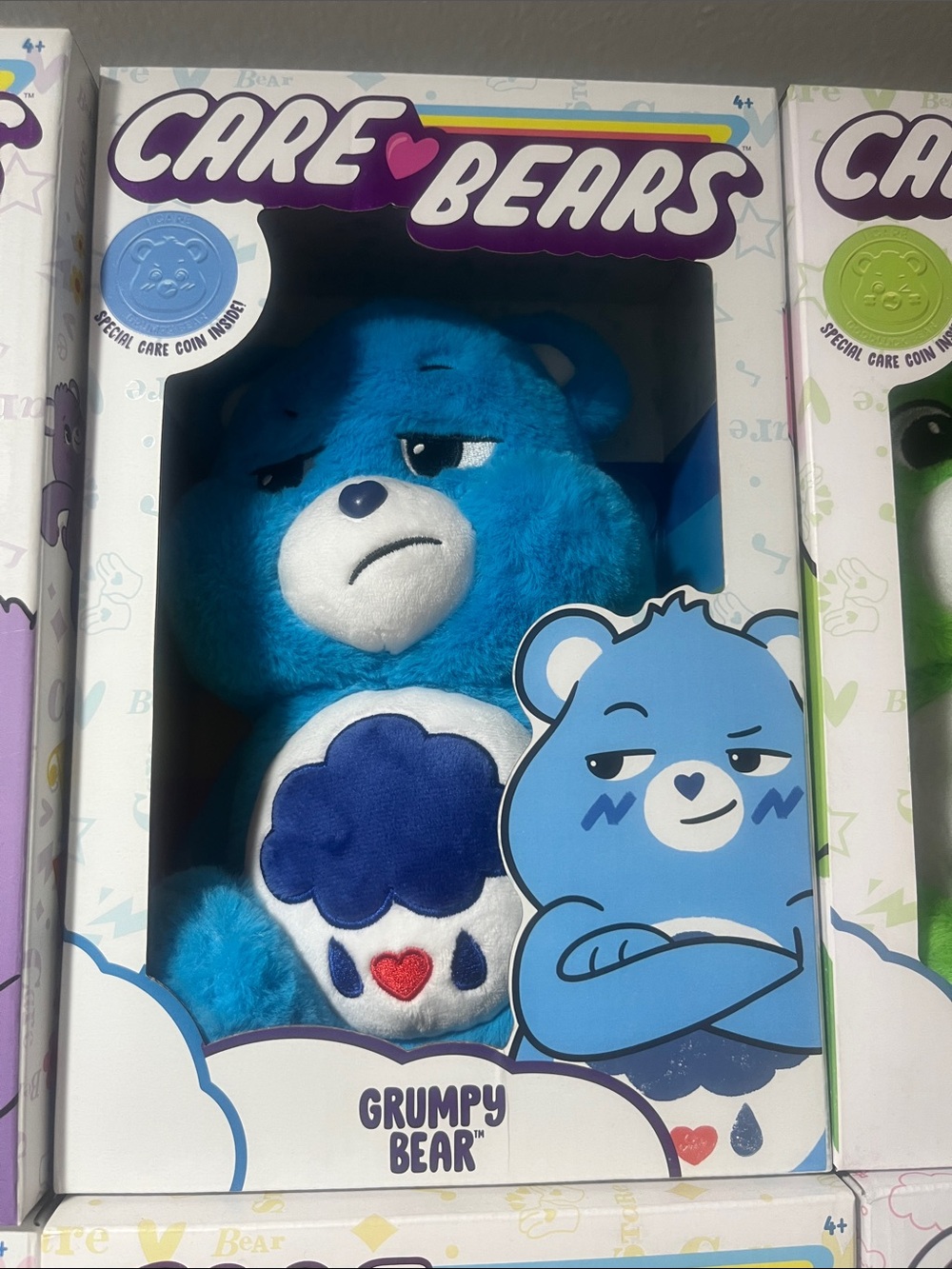 Care Bears Grumpy Bear Plush - Bright Blue with Navy and White Accents